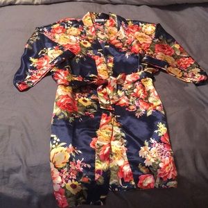 Ms. Lovely Floral “Silk” Robe